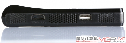 与正常尺寸的投影机拥有大量的视频输出接口不同，Ai-PhoneJector用于充电的接口比视频接口还多。它只有一个HDMI接口，通过它，我们不但可以连接PC、笔记本电脑、蓝光播放机等桌面设备，还可以用来连接支持MHL接口的智能手机。如果你的苹果设备选配有Apple HDMI输出连接线，那么iPhone、iPad、iPod也能通过HDMI线连接到Ai-PhoneJector上。